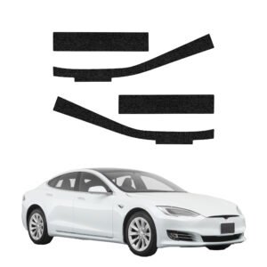 Komplektas 4w1 Juoda techninė apsauginė danga slenksčiams Tesla Model S (2023-2026) GRIZZ HeavyDuty Black