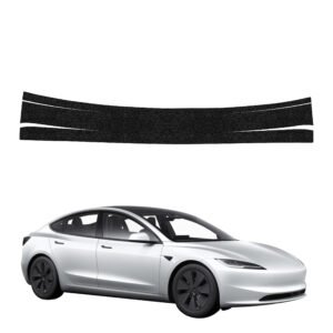 Juoda techninė apsauginė danga bagažinės slenksčiui Tesla Model 3 (2021-2025) GRIZZ HeavyDuty Black