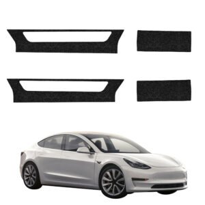 Komplektas 4w1 Juoda techninė apsauginė danga slenksčiams Tesla Model 3 (2017-2020) GRIZZ HeavyDuty Black