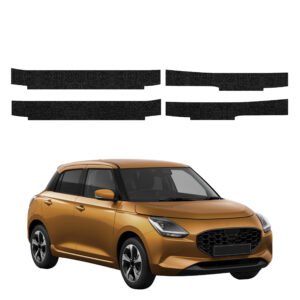 Komplektas 4w1 Juoda techninė apsauginė danga slenksčiams Suzuki Swift (2024-2026) GRIZZ HeavyDuty Black