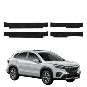 Komplektas 4w1 Juoda techninė apsauginė danga slenksčiams Suzuki S-Cross (2021-2026) GRIZZ HeavyDuty Black