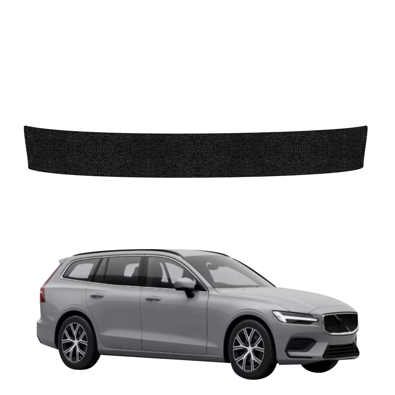 Juoda techninė apsauginė danga bagažinės slenksčiui Volvo V60 (2026) GRIZZ HeavyDuty Black