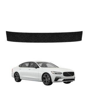 Juoda techninė apsauginė danga bagažinės slenksčiui Volvo S90 Sedan 5D (2016-2020) GRIZZ HeavyDuty Black