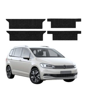 Komplektas 4w1 Juoda techninė apsauginė danga slenksčiams Volkswagen Touran (2024-2026) GRIZZ HeavyDuty Black