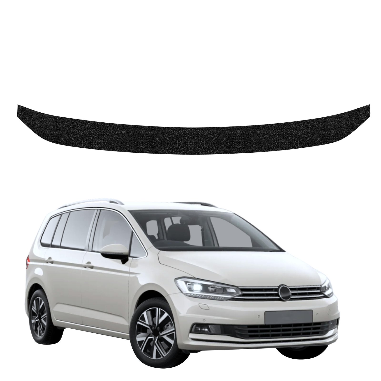 Juoda techninė apsauginė danga bagažinės slenksčiui Volkswagen Touran (2024-2026) GRIZZ HeavyDuty Black