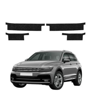 Komplektas 4w1 Juoda techninė apsauginė danga slenksčiams Volkswagen Tiguan 2 (2016-2020) GRIZZ HeavyDuty Black