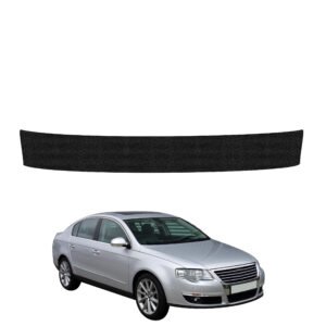 Juoda techninė apsauginė danga bagažinės slenksčiui Volkswagen Passat B6 Sedan (2005-2010) GRIZZ HeavyDuty Black