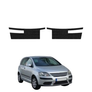Komplektas 2w1 Juoda techninė apsauginė danga slenksčiams Volkswagen Golf Plus hečbekas 5D (2004-2008) GRIZZ HeavyDuty Black