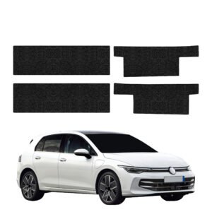 Komplektas 4w1 Juoda techninė apsauginė danga visiems slenksčiams Volkswagen Golf 8 hečbekas (2024-2026) GRIZZ HeavyDuty Black