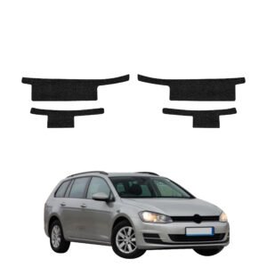 Komplektas 4w1 Juoda techninė apsauginė danga slenksčiams Volkswagen Golf 7 Variant (2013-2020) GRIZZ HeavyDuty Black