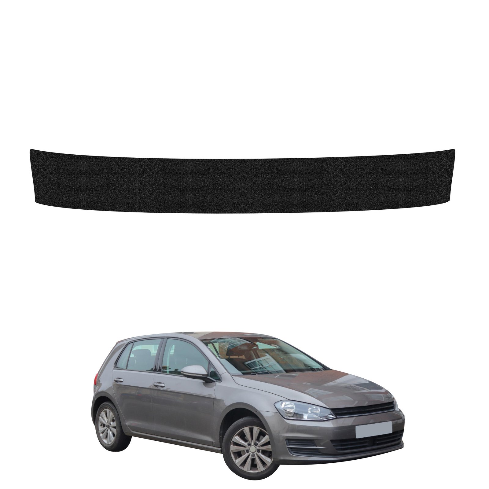 Juoda techninė apsauginė danga bagažinės slenksčiui Volkswagen Golf 7 hečbekas 5D (2012-2020) GRIZZ HeavyDuty Black