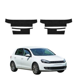 Komplektas 4w1 Juoda techninė apsauginė danga slenksčiams Volkswagen Golf 6 hečbekas 5D (2008-2013) GRIZZ HeavyDuty Black