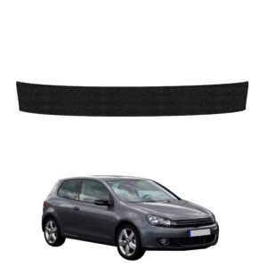 Juoda techninė apsauginė danga bagažinės slenksčiui Volkswagen Golf 6 hečbekas 3D (2008-2012) GRIZZ HeavyDuty Black