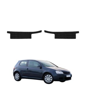 Komplektas 2w1 Juoda techninė apsauginė danga slenksčiams Volkswagen Golf 5 hečbekas 3D (2003-2009) GRIZZ HeavyDuty Black