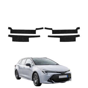 Komplektas 4w1 Juoda techninė apsauginė danga slenksčiams Toyota Corolla universalas (2019-2022) GRIZZ HeavyDuty Black