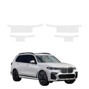 Komplektas 4w1 Bespalvė techninė apsauginė danga slenksčiams BMW X7 G07 (2018-2022) GRIZZ HeavyDuty Clear