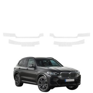 Komplektas 4w1 Bespalvė techninė apsauginė danga slenksčiams BMW X3 (2021-2024) GRIZZ HeavyDuty Clear