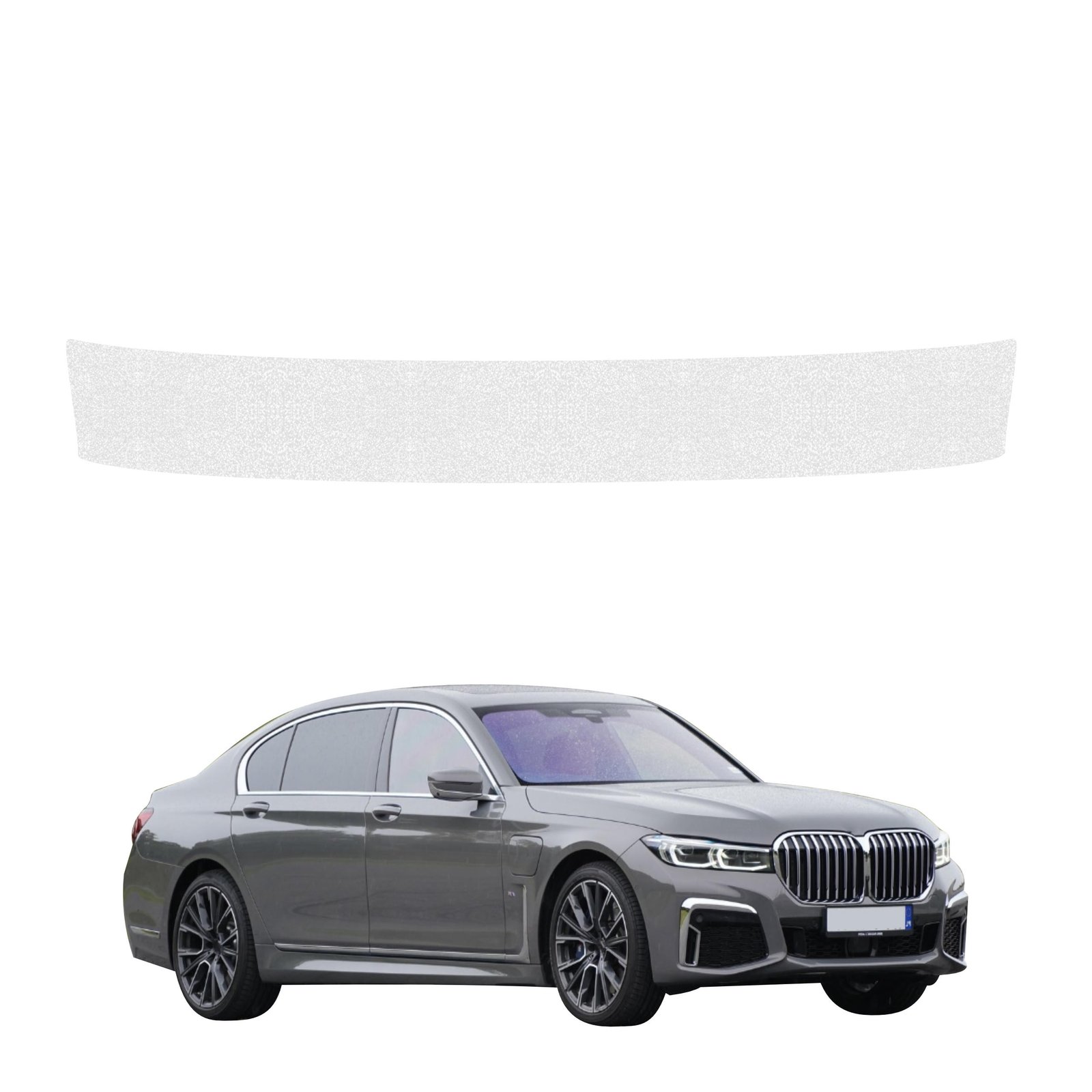 Bespalvė techninė apsauginė danga bagažinės slenksčiui BMW 7 G12 (2015-2022) GRIZZ HeavyDuty Clear