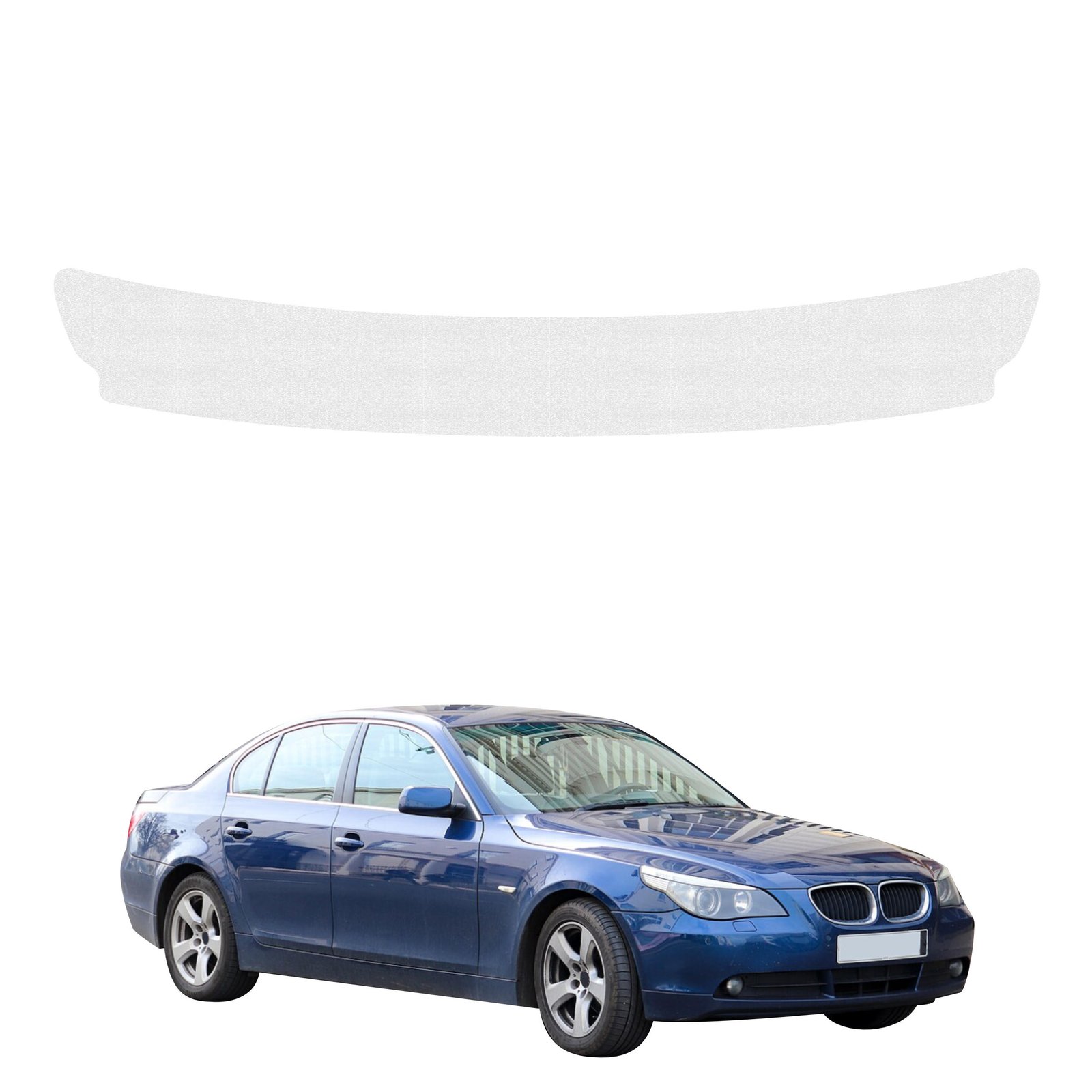 Bespalvė techninė apsauginė danga bagažinės slenksčiui BMW 5 E60 Sedan PreLCI (2003-2007) GRIZZ HeavyDuty Clear