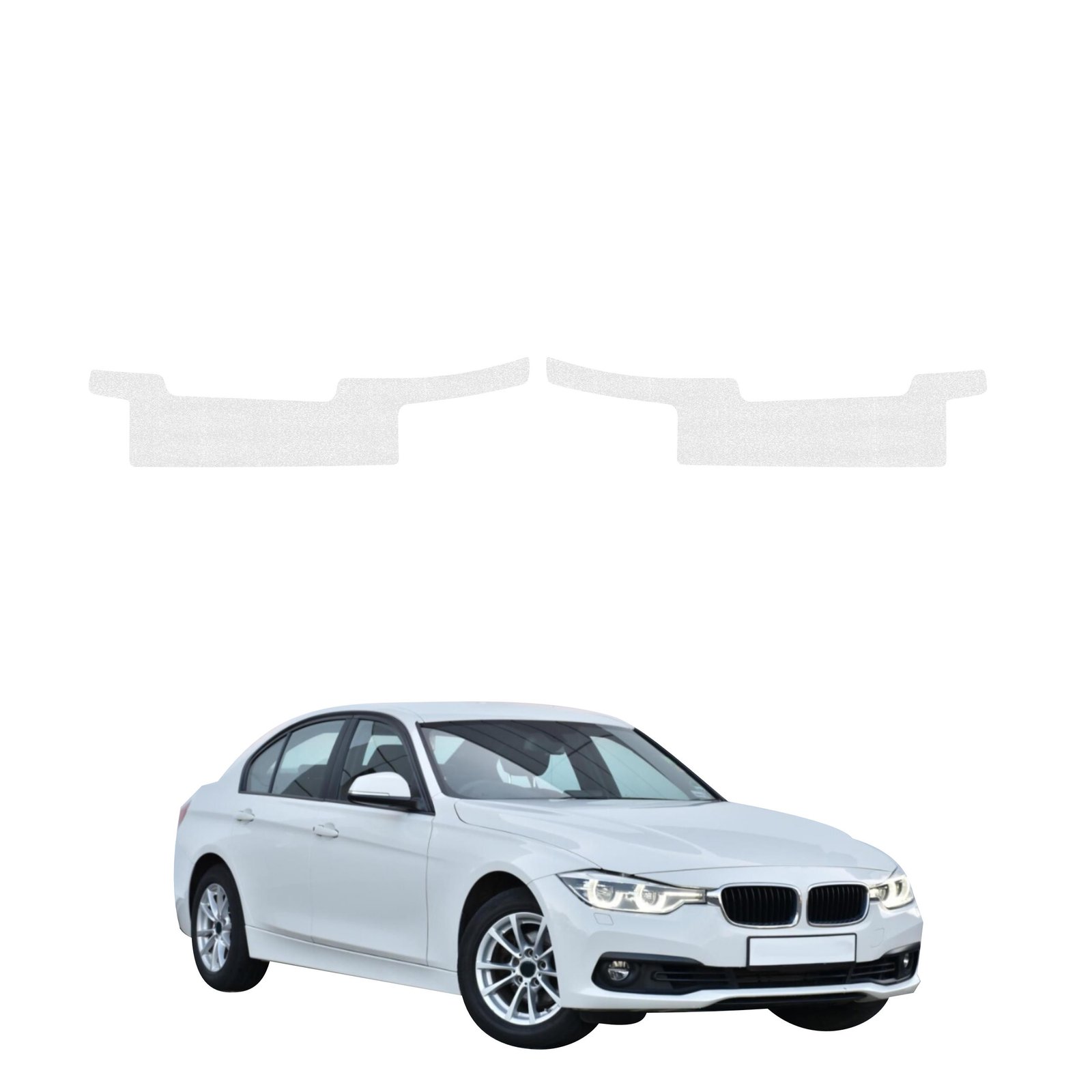 Komplektas 2w1 Bespalvė techninė apsauginė danga slenksčiams BMW 3 F30 Sedan LCI (2015-2018) GRIZZ HeavyDuty Clear