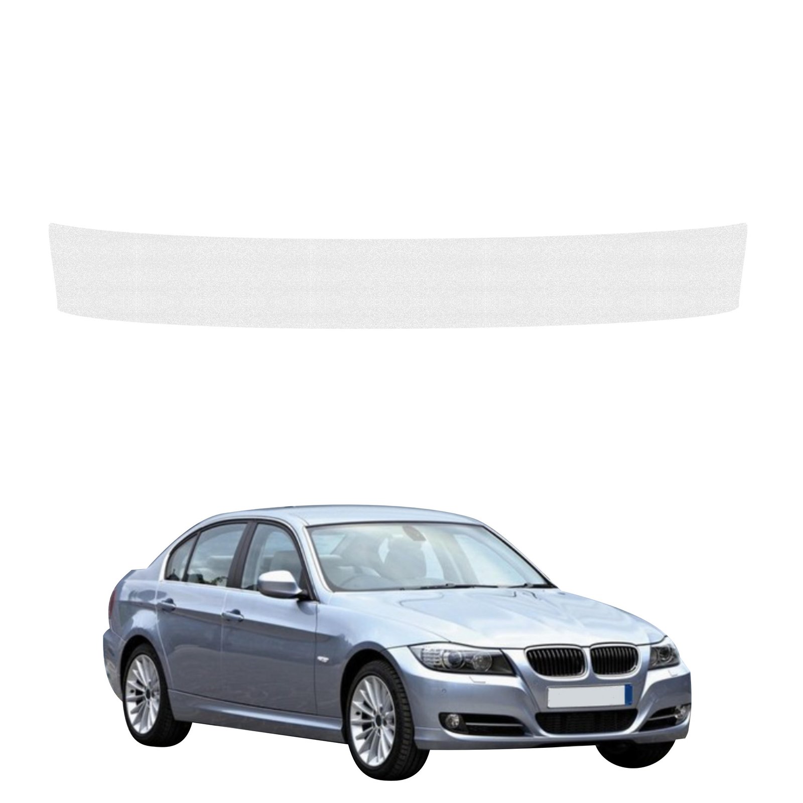 Bespalvė techninė apsauginė danga bagažinės slenksčiui BMW 3 E90 Sedan Pre-LCI (2004-2008) GRIZZ HeavyDuty Clear
