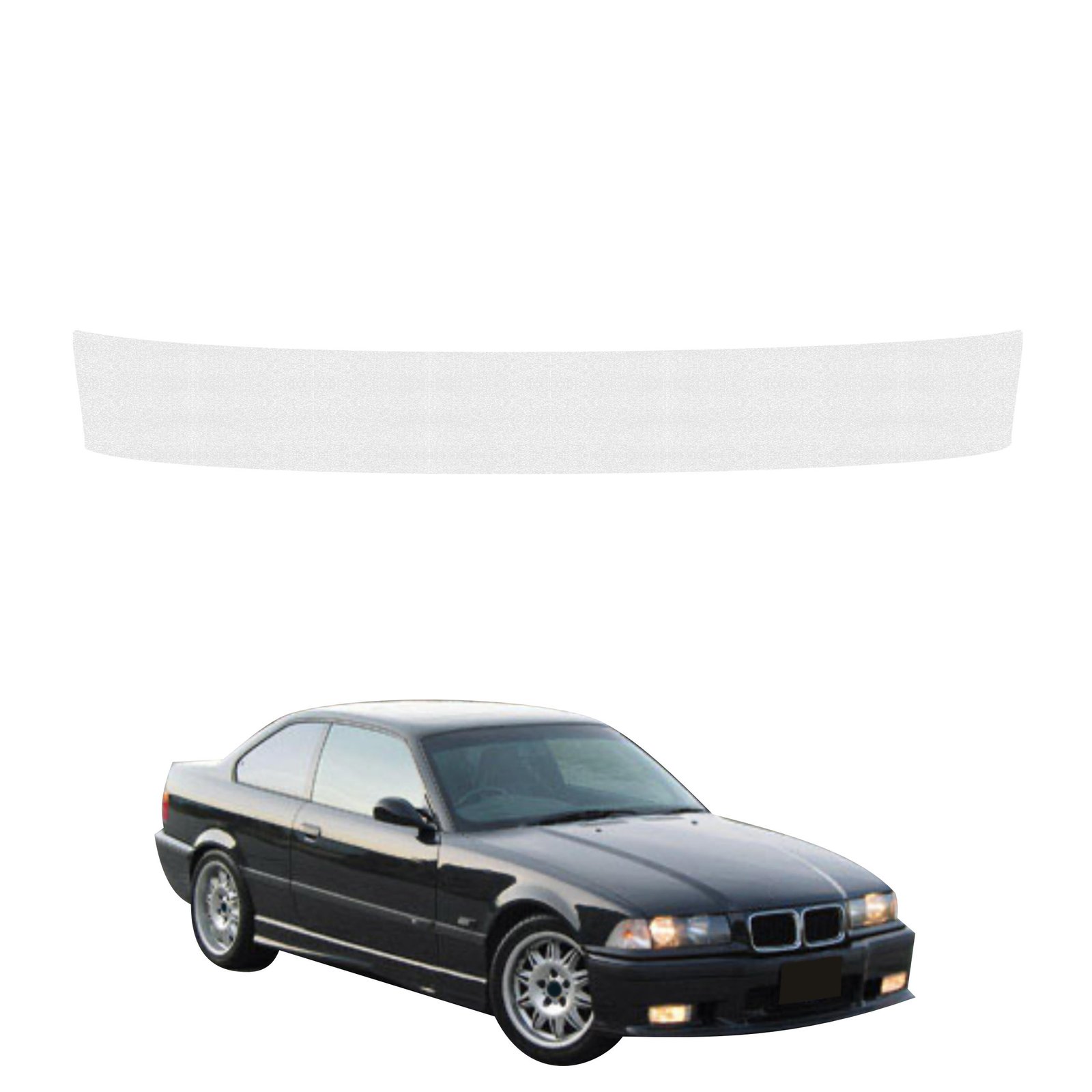 Bespalvė techninė apsauginė danga bagažinės slenksčiui BMW 3 E36 kupė (1991-1999) GRIZZ HeavyDuty Clear