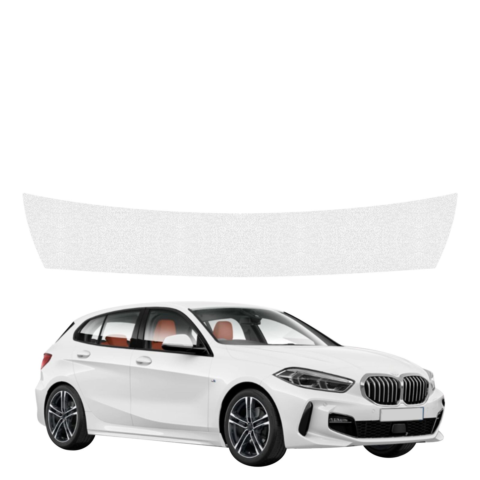 Bespalvė techninė apsauginė danga bagažinės slenksčiui BMW 1 118i (2020-2026) GRIZZ HeavyDuty Clear