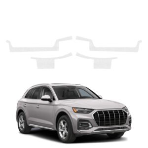 Komplektas 4w1 Bespalvė techninė apsauginė danga slenksčiams Audi Q5 (2020-2025) GRIZZ HeavyDuty Clear