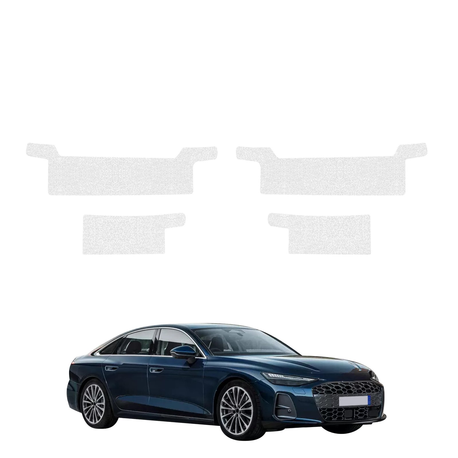 Komplektas 4w1 Bespalvė techninė apsauginė danga slenksčiams Audi A6 C9 Limousine (2025-2026) GRIZZ HeavyDuty Clear