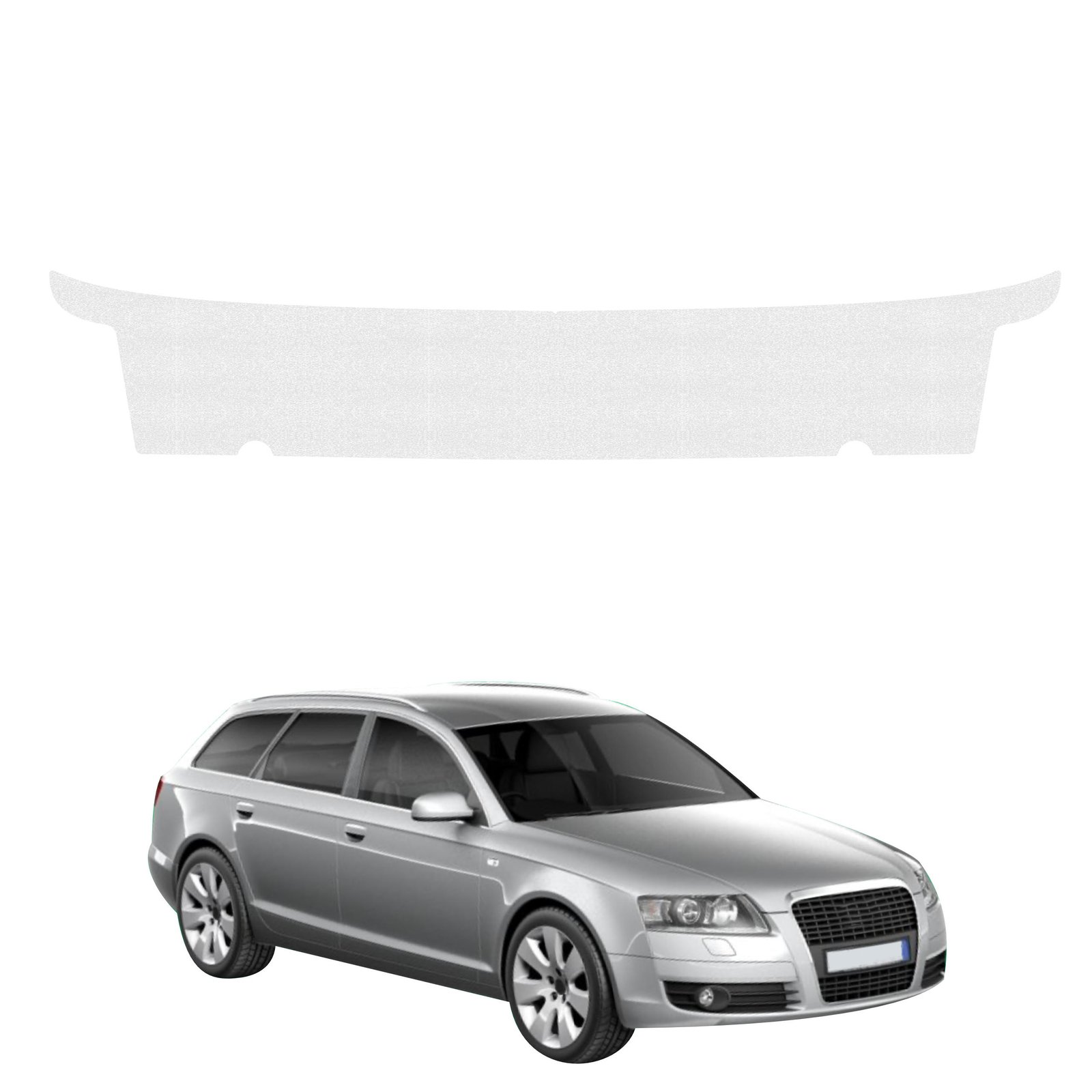 Bespalvė techninė apsauginė danga bagažinės slenksčiui Audi A6 C6 Avant (2004-2008) GRIZZ HeavyDuty Clear