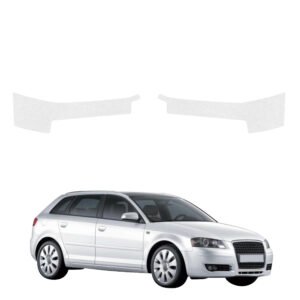 Komplektas 2w1 Bespalvė techninė apsauginė danga slenksčiams Audi A3 8P hečbekas 5D (2008-2012) GRIZZ HeavyDuty Clear