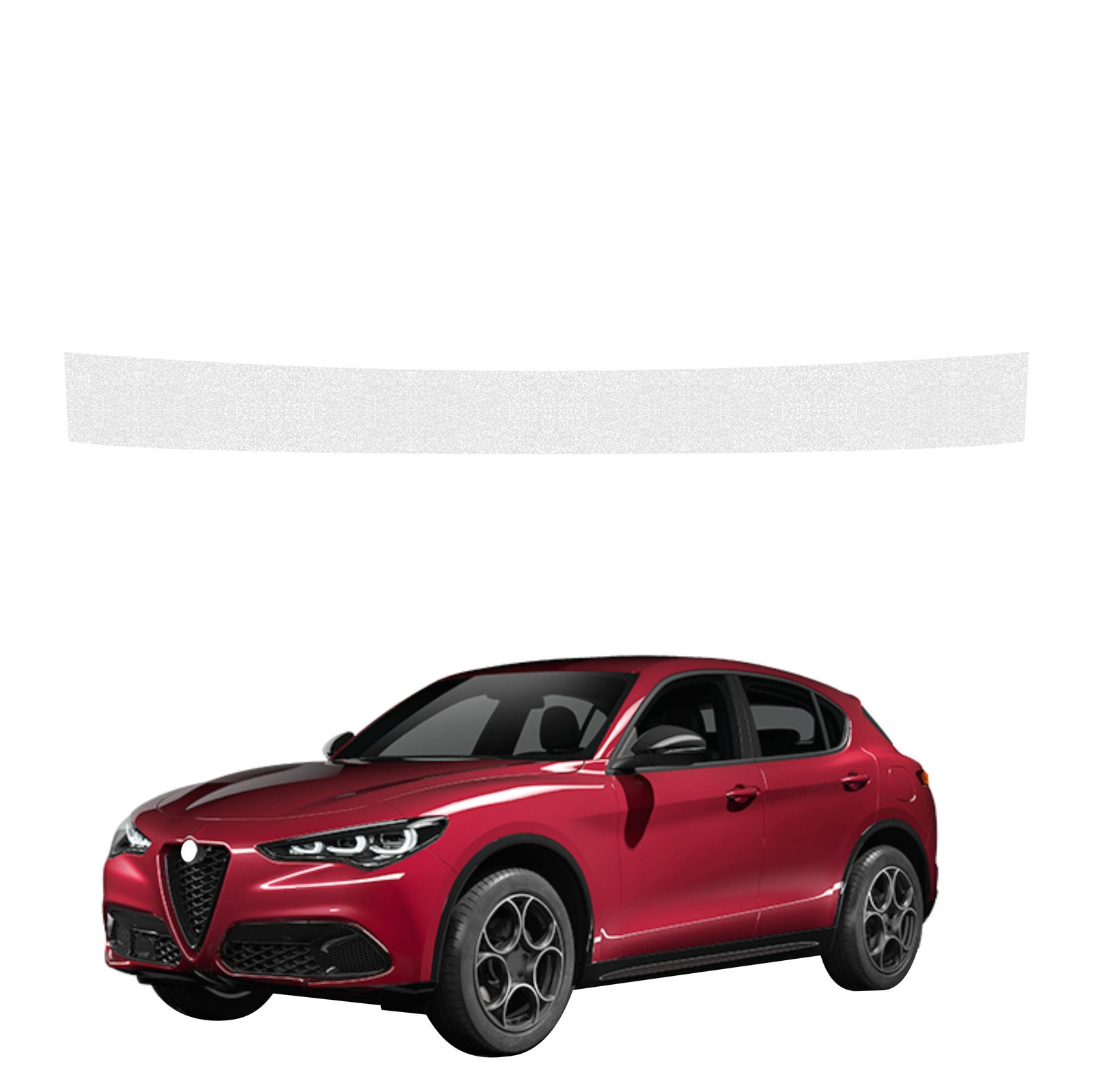 Bespalvė techninė apsauginė danga bagažinės slenksčiui Alfa Romeo Stelvio (2023-2026) GRIZZ HeavyDuty Clear