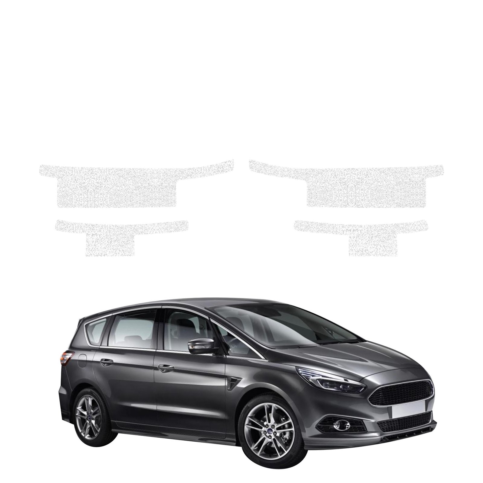 Komplektas 4w1 Bespalvė techninė apsauginė danga slenksčiams Ford S-Max MK2 (2015-2019) GRIZZ HeavyDuty Clear
