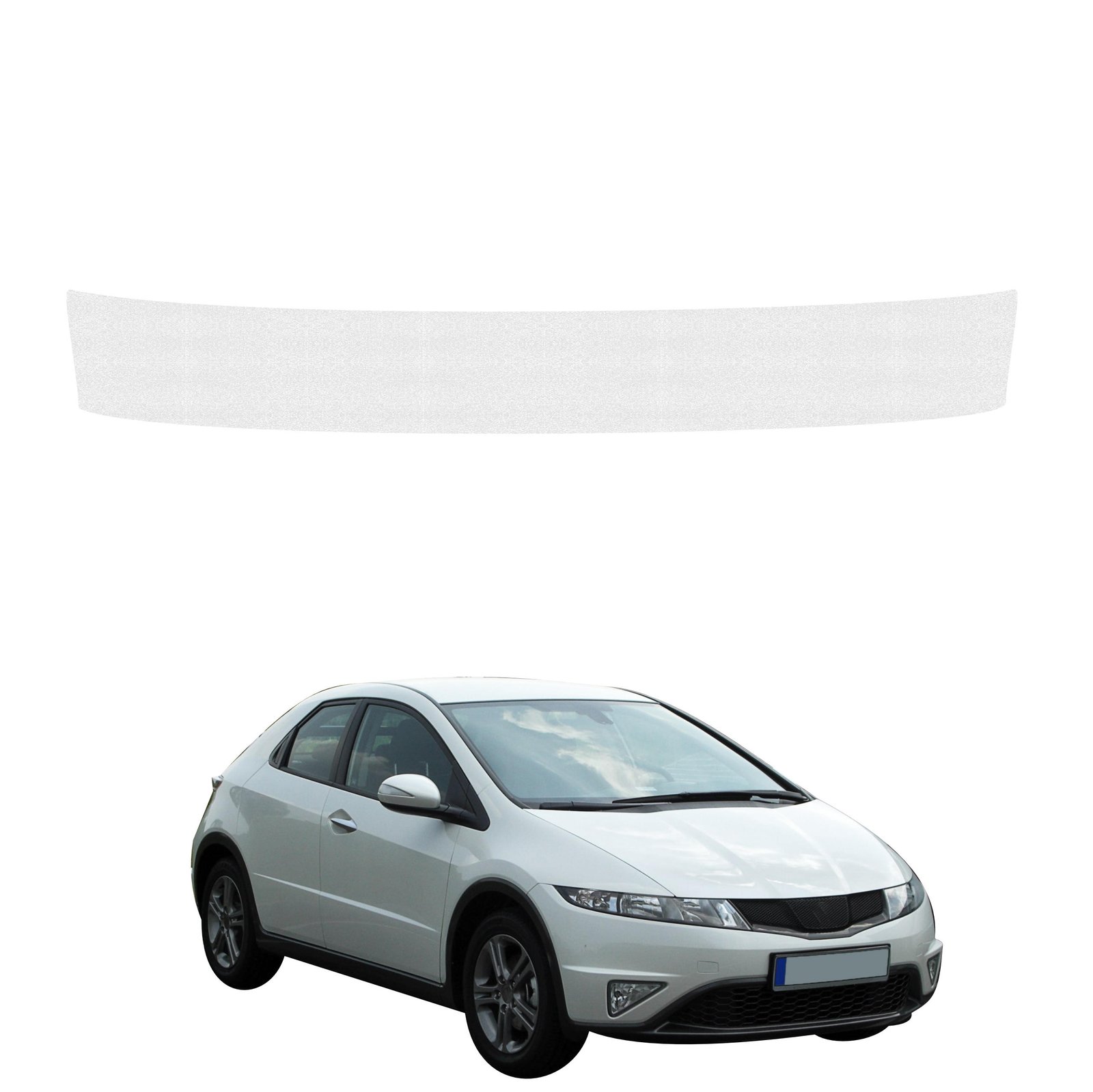 Bespalvė techninė apsauginė danga bagažinės slenksčiui Honda Civic 8 hečbekas 5D (2009-2011) GRIZZ HeavyDuty Clear