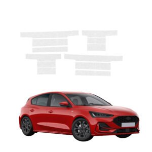 Komplektas 12w1 Bespalvė techninė apsauginė danga slenksčiams Ford Focus ST-Line X hečbekas Facelift (2021-2025) GRIZZ HeavyDuty Clear