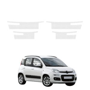 Komplektas 4w1 Bespalvė techninė apsauginė danga slenksčiams Fiat Panda 3 hečbekas 5D (2011-2016) GRIZZ HeavyDuty Clear
