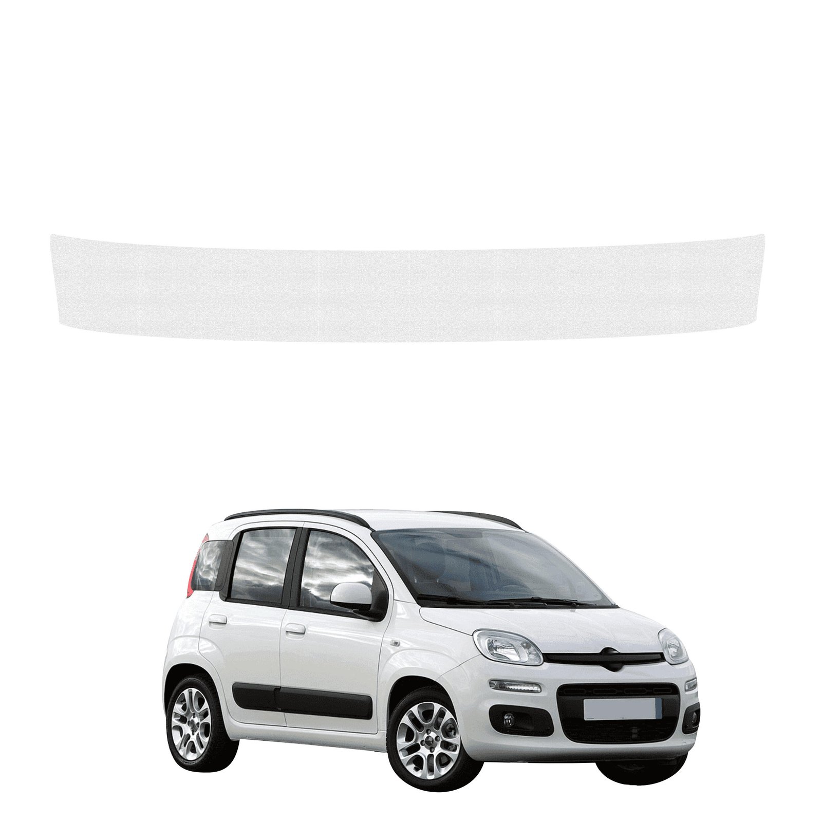 Bespalvė techninė apsauginė danga bagažinės slenksčiui Fiat Panda 3 hečbekas 5D (2011-2016) GRIZZ HeavyDuty Clear