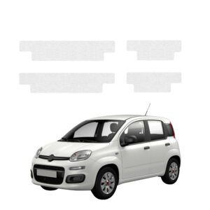 Komplektas 4w1 Bespalvė techninė apsauginė danga slenksčiams Fiat Panda (2020-2026) GRIZZ HeavyDuty Clear