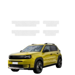 Komplektas 4w1 Bespalvė techninė apsauginė danga slenksčiams Fiat Grande Panda (2025-2026) GRIZZ HeavyDuty Clear
