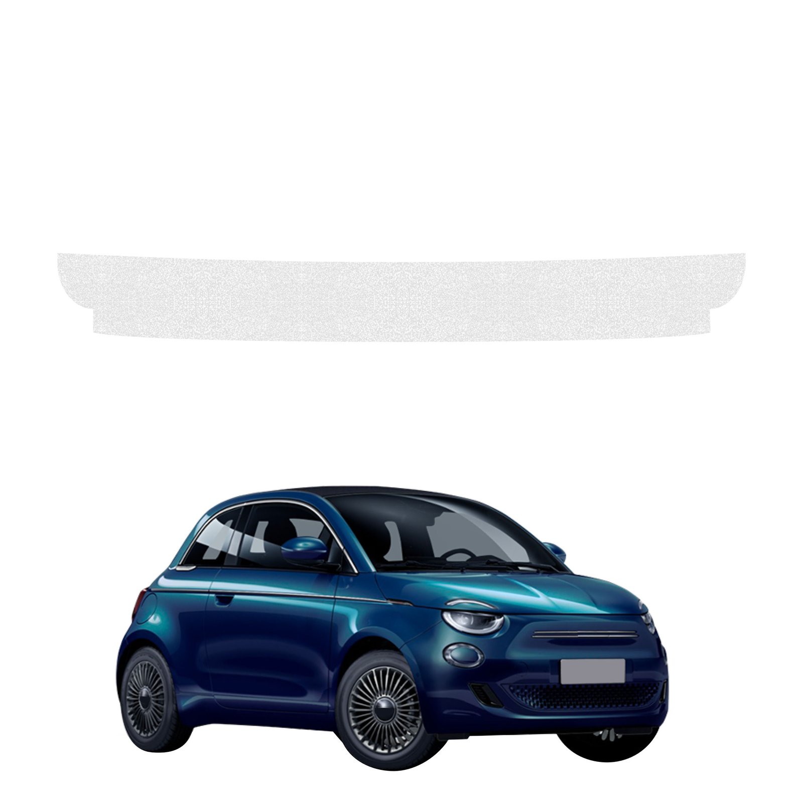 Bespalvė techninė apsauginė danga bagažinės slenksčiui Fiat 500 (2016-2026) GRIZZ HeavyDuty Clear