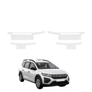 Komplektas 4w1 Bespalvė techninė apsauginė danga slenksčiams Dacia Jogger (2022-2026) GRIZZ HeavyDuty Clear