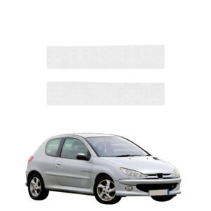 Komplektas 2w1 Bespalvė techninė apsauginė danga slenksčiams Peugeot 206 (1998-2009) GRIZZ HeavyDuty Clear