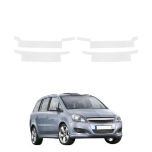 Komplektas 4w1 Bespalvė techninė apsauginė danga slenksčiams Opel Zafira B universalas 5D (2010-2014) GRIZZ HeavyDuty Clear