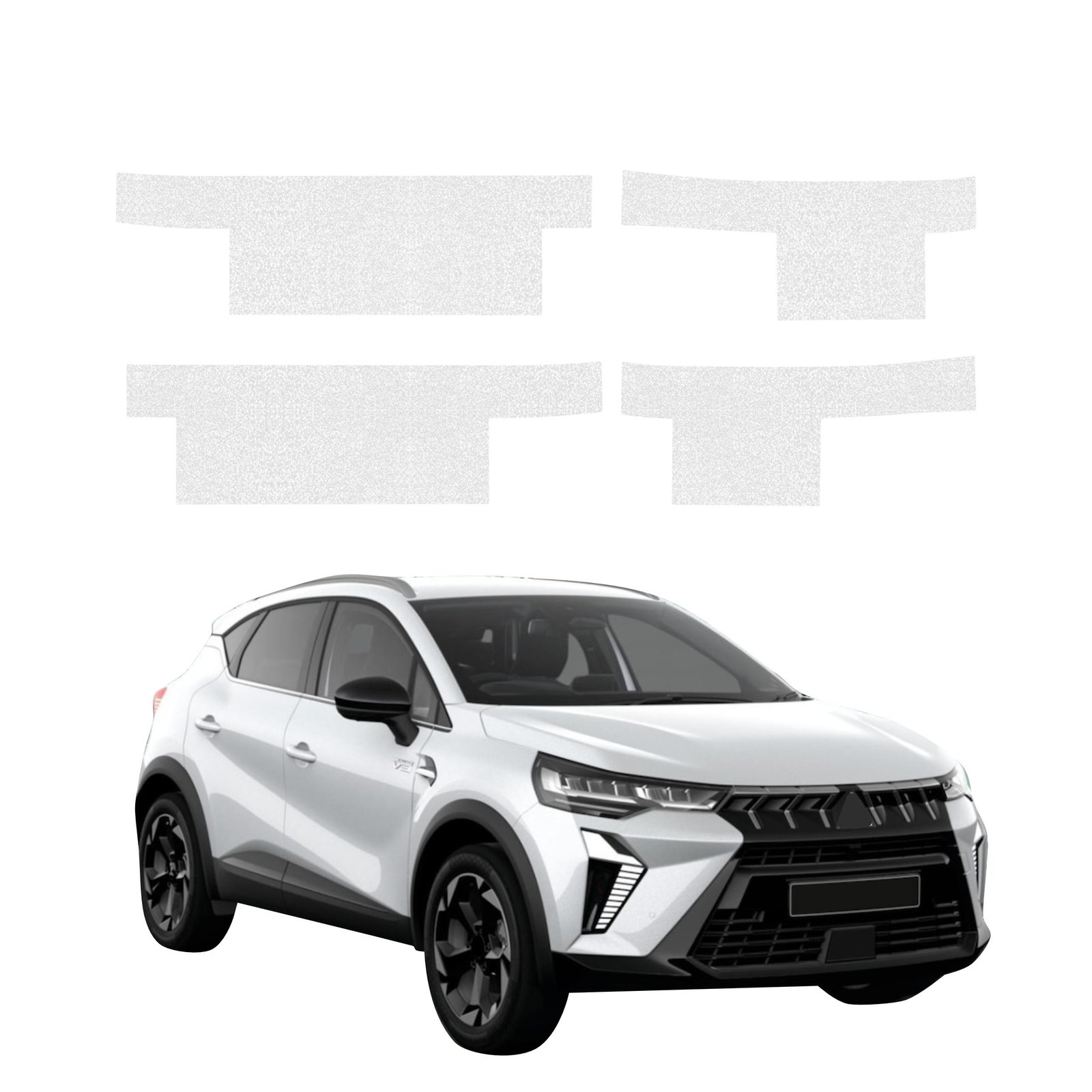 Komplektas 4w1 Bespalvė techninė apsauginė danga slenksčiams Mitsubishi ASX Facelift (2024-2026) GRIZZ HeavyDuty Clear
