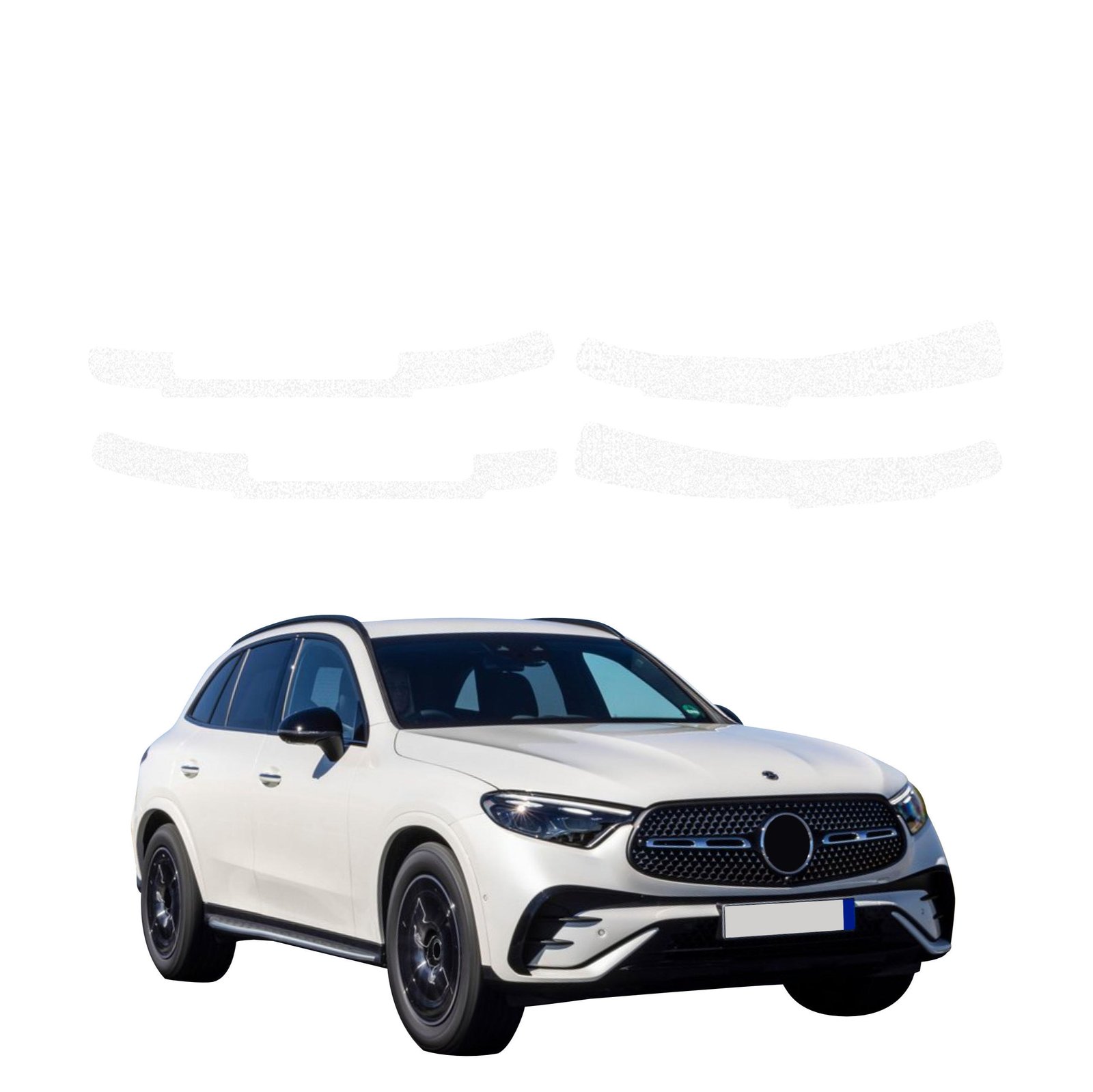 Komplektas 4w1 Bespalvė techninė apsauginė danga slenksčiams Mercedes-Benz GLC C254 (2023-2026) GRIZZ HeavyDuty Clear