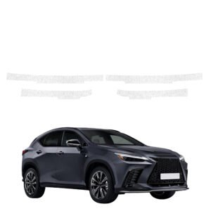 Komplektas 4w1 Bespalvė techninė apsauginė danga slenksčiams Lexus NX 350h (2021-2023) GRIZZ HeavyDuty Clear