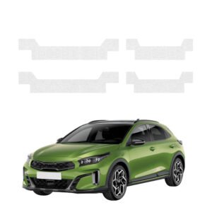 Komplektas 4w1 Bespalvė techninė apsauginė danga slenksčiams Kia XCeed (2022-2025) GRIZZ HeavyDuty Clear