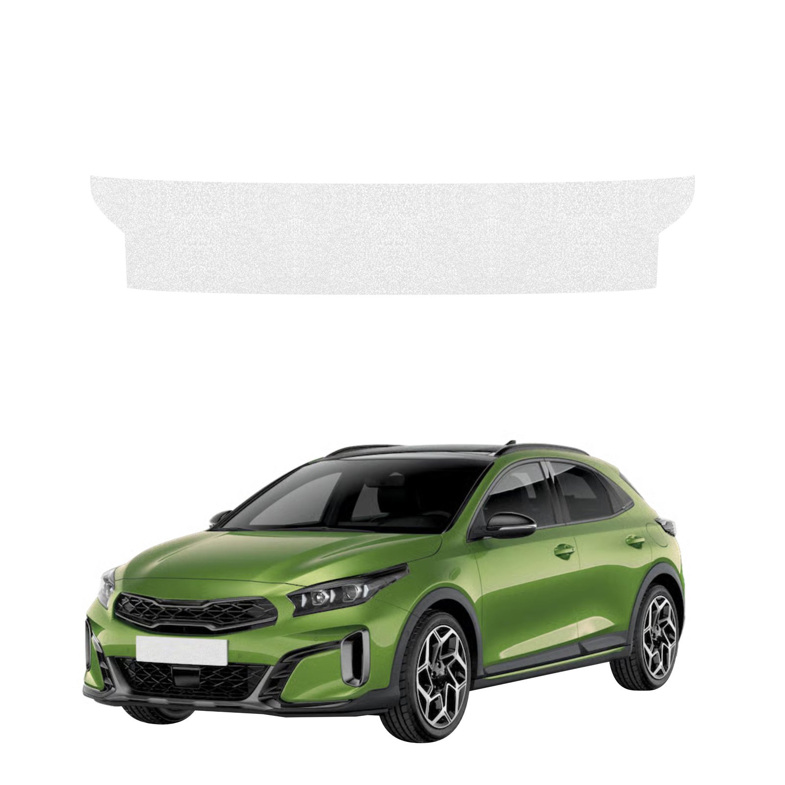 Bespalvė techninė apsauginė danga bagažinės slenksčiui Kia XCeed (2022-2025) GRIZZ HeavyDuty Clear