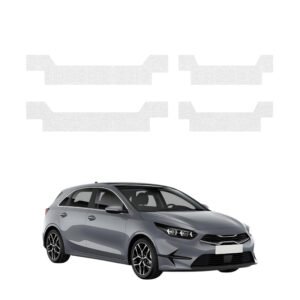 Komplektas 4w1 Bespalvė techninė apsauginė danga slenksčiams Kia Ceed hečbekas (2021-2025) GRIZZ HeavyDuty Clear