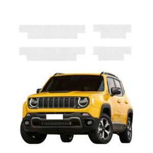 Komplektas 4w1 Bespalvė techninė apsauginė danga slenksčiams Jeep Renegade (2022-2026) GRIZZ HeavyDuty Clear